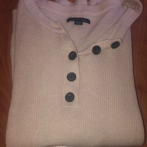 Oversized cream and black lightweight sweater